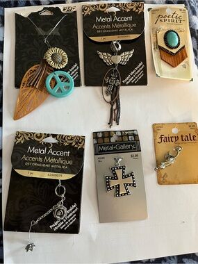 Mixed Metal & Turquoise Accent Charms - Assorted Pack